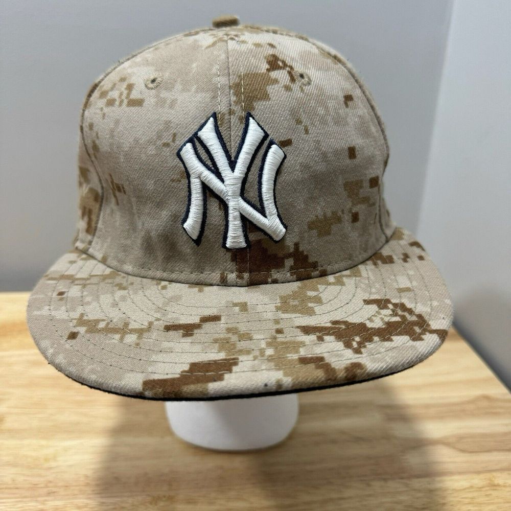 New York Yankees Hat Cap Fitted 7 Digital Camouflage Military Digi Camo Baseball